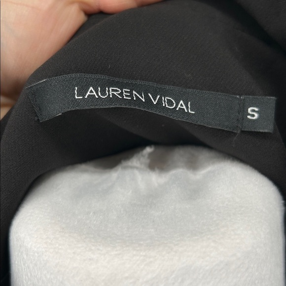 Lauren Vidal Paris Black Gold Metallic Stripe Accent Tailored Blazer Jacket SZ 2 - Picture 2 of 13